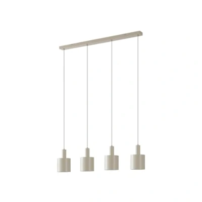 Immagine di lampada a sospensione &#039;Ovelia&#039; dimmerabile (Moderno) colore Beige, in Metallo ad es. Cucina (4 luci, E27) di Lindby sospensione, da soffitto, lampada, plafoniera, illuminazione