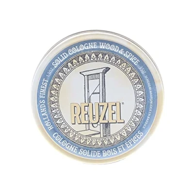 Immagine di Reuzel Solid Cologne Wood And Spice Easy To Apply With Notes Of Lemon Zest, Cedarwood Clove Wax Based Formula Subtle Fragrance That Lasts All Day 1.3 Oz