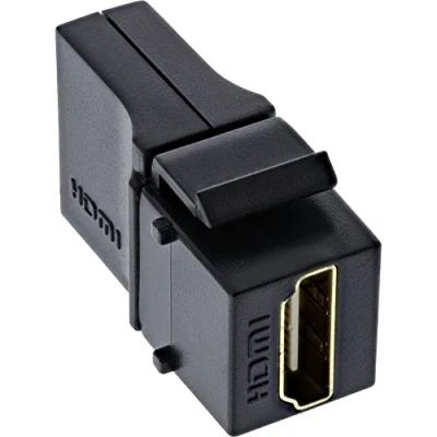 Immagine di InLine 76202N Adattatore HDMI 4K / 60Hz A femmina/femmina, angolato, colore: Nero