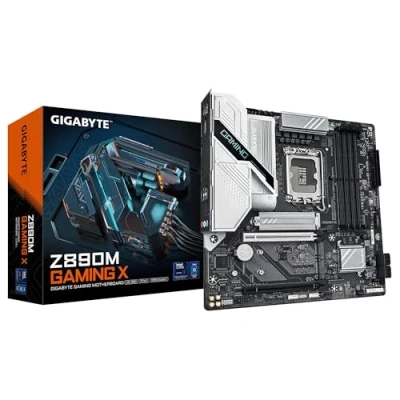 Immagine di GIGABYTE Scheda madre Z890M GAMING X Supporta CPU Intel Core Ultra (Serie 2), 8+1+2 fasi VRM, fino a 8800MHz DDR5 (OC), 1xPCIe 5.0 + 2xPCIe 4.0, LAN 2.5GbE, USB 3.2 Gen 1