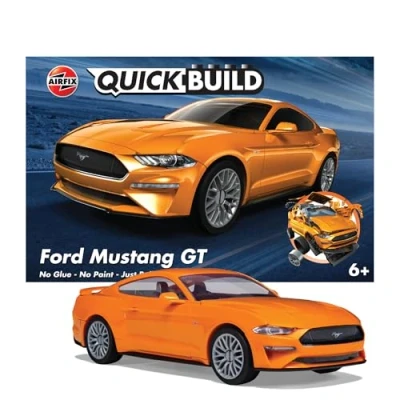 Immagine di Quickbuild Ford Mustang GT Brick Building Plastic Model Kit Car Auto Costruzione rapida, Colore Arancione, J6036