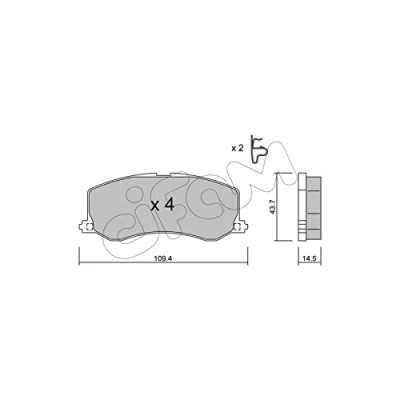Immagine di CIFAM 822 417 0 Kit pastiglie freno con segnalatore acustico usura SUZUKI: SWIFT 2, 2