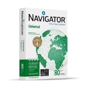 Immagine di Navigator Universal Carta Premium per ufficio, Formato A4, 80 gr, Confezione da 30 risme