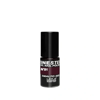 Immagine di ONE STEP Smalto Semipermanente in Gel 3 1 Veloce e Facile Applicazione Durata Settimane Alta Pigmentazione Senza Strato di Dispersione 5ML Layla Cosmetics N.81 BLACKBROWN (Rosso)