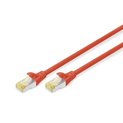 Immagine di Digitus DK 1644 A 020/R RJ45 cavo di rete, patch CAT 6A S/FTP 2.00 m Rosso Privo alogeni, coppie intrecciate, con protezione, Ritardante fiamma 1 pz.