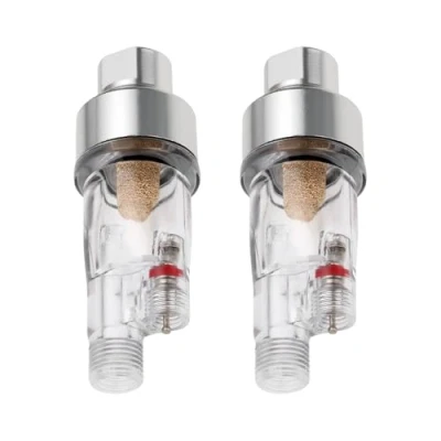 Immagine di the Lord of Tools 2 Pezzi 1/8 Pollici BSP Filettatura Mini Pistola A Spruzzo Filtro Compressore Aria Separatore Acqua Olio Per Tutti Filettato Aerografi 63x22,5 Mm