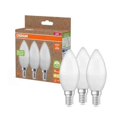 Immagine di OSRAM 4099854340314 LED (monocolore) ERP F (A G) E14 4.9 W = 40 Bianco caldo (Ø x A) 37 mm 3 pz.