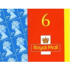 Immagine di Royal Mail Set di 6 francobolli 2nd Class Standard per l&#039;ufficio postale