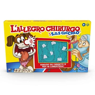 Immagine di Hasbro Gaming L&#039;Allegro Chirurgo S.O.S. Cucciolo, Gioco in Scatola con Suoni