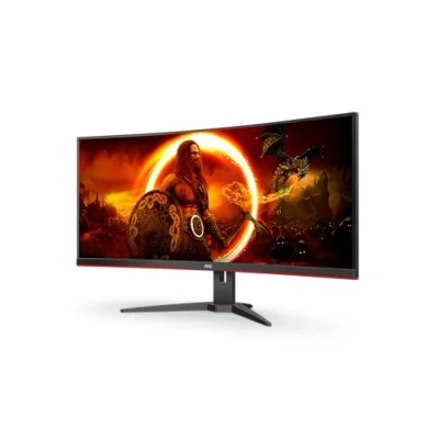 Immagine di AOC Gaming CU34G2XE WQHD Curved Monitor da 34 pollici, 144 Hz, FreeSync Prem., HDR10 (3440x1440, 1 ms MPRT, HDMI, DisplayPort) nero rosso