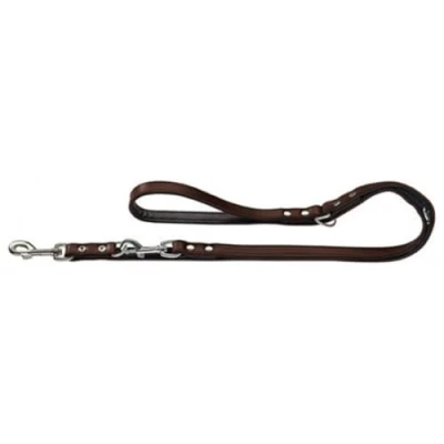 Immagine di Guinzaglio da passeggio regolabile Basic 13/200 nickelSalilpelle marrone/nero