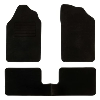 Immagine di DBS 1763184 Tappetini Auto Su Misura pianale 3 Pezzi Antiscivolo Moquette nera 900g/m² Finitura Velluto Gamma Star