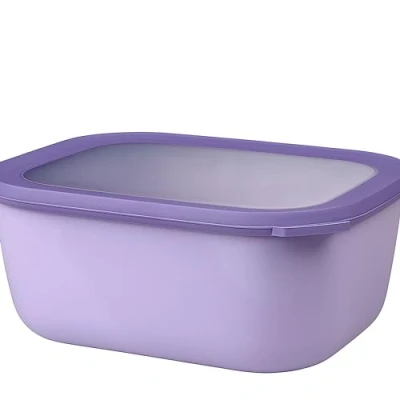 Immagine di Mepal Multi Bowl Cirqula Rectangular Contenitori Plastica con Coperchio Adatto come Contenitore Ermetico per Frigo, Microonde, Congelatore da Portata Ciotole Cucina 3000 ml Nordic Lilac