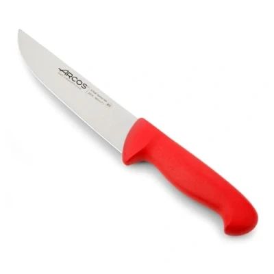 Immagine di Arcos Serie 2900 Coltello Scannare Macellaio Bistecca Lama Acciaio Inossidabile Nitrum 180 mm Manico Polipropilene Colore Rosso