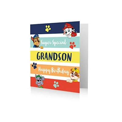 Immagine di Danilo Promotions LTD Biglietto di auguri compleanno per nipote, Paw Patrol, 7 x 6