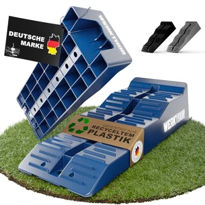 Immagine di WERKTHOR cunei per camper [set da 2 pezzi] la massima tenuta [&lt; 5t] roulotte e rimorchi ogni superficie