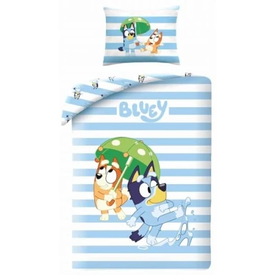 Immagine di Halantex Bluey BY1324 Set di biancheria da letto per bambini, 140 x 200 cm + 70 90 cm, 100% cotone, con licenza ufficiale