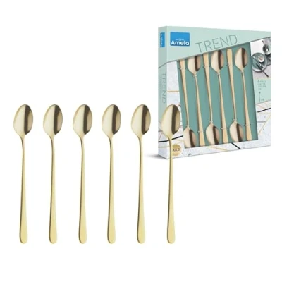 Immagine di Amefa Austin 6 Latte Spoons Matte Gold