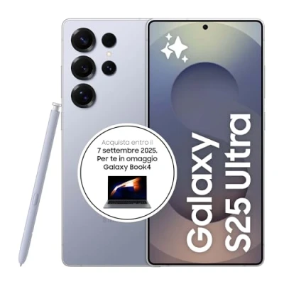 Immagine di Samsung Galaxy S25 Ultra Smartphone AI, 3 anni di Garanzia del produttore, Display 6.9&#039;&#039; QHD+ Dynamic AMOLED 2X, Fotocamera 200MP, RAM 12GB, 1TB, 5.000 mAh, Titanium Silverblue [Versione italiana]