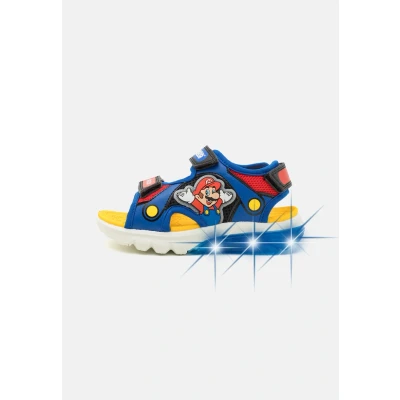 Immagine di Geox Light UP Nintendo Super Mario Ciberdron Sandali per bambini, Taglia: 27, Royal/red Finta pelle / tessuto