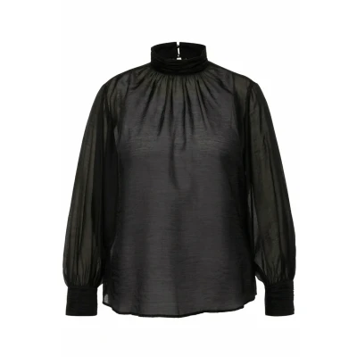 Immagine di Ulla Popken Camicetta Trasparente, Nero, 52 54 Donna