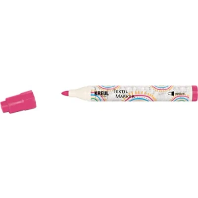 Immagine di Kreul 90763 Pennarello Javana Texi Mäx Sunny medio, con punta arrotondata resistente ca. 2 4 mm, per tessuti chiari e tessuti, lavabile dopo il fissaggio