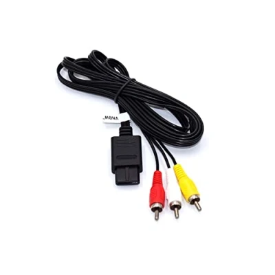Immagine di vhbw Cavo composito audio video compatibile con Nintendo 64, GameCube, N64, NGC, SFC (SNES) console di gioco AV, 150 cm