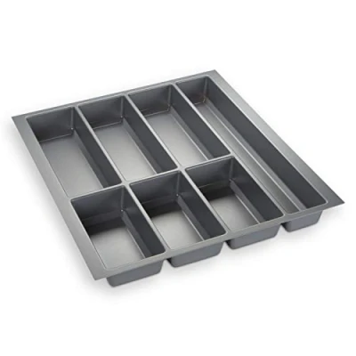 Immagine di ORGA BOX® IV UNIVERSALE Portaposate da cassetto tagliabile argento grigio 50 (473,5 x 426 mm)