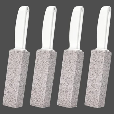 Immagine di HSLXBY 4 Pezzi Pomice Detergente per WC con Manico,Pietra La Pulizia della Toilette,Pietra Pietra Manico,per Toilette,della Cucina,del Lavandino