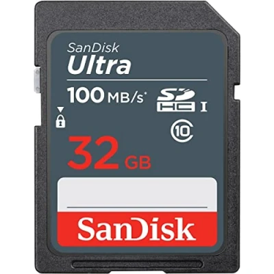 Immagine di SanDisk Ultra 32GB SDHC Memory Card, up to 100MB/s, Class 10, Black/Grey