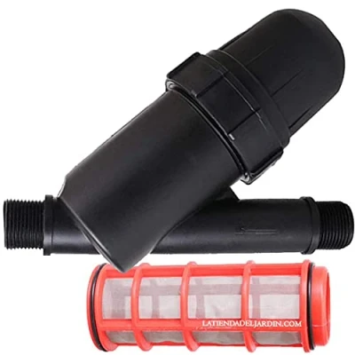 Immagine di Suinga. Filtro a rete 1&quot; per tubo 32 mm. Utilizzato in impianti di irrigazione e goccia. Filettatura capacità filtrata 120 Mesh.