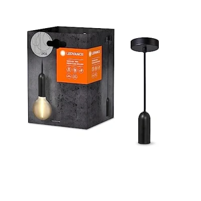Immagine di LEDVANCE Vintage 1906 lampada a sospensione rotonda E27, nero, max. 25w, LED 15W, presa baldacchino rotonde, interna, combinazione lampade intelligenti