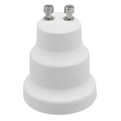 Immagine di Electraline 71193, Portalampada convertitore adattatore da GU10 a E27, Bianco