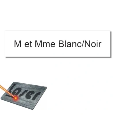 Immagine di Mygoodprice Targa per Nome della Cassetta delle Lettere, Autoadesiva, Dimensioni: 10 x 2,5 cm, Personalizzabile da 1 a 3 Righe