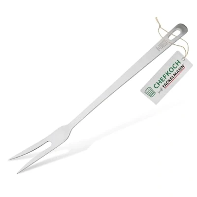 Immagine di Chefkoch Forchetta per carne Perfetta servire creazioni a base di carne, in acciaio inossidabile dall&#039;aspetto opaco da intaglio lavabile lavastoviglie
