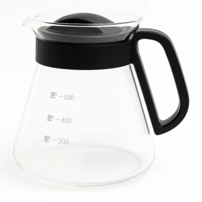 Immagine di MGE Caraffa in Vetro Tazza Adatta per Microonde Sostitutiva con Manico e Coperchio 600 ml