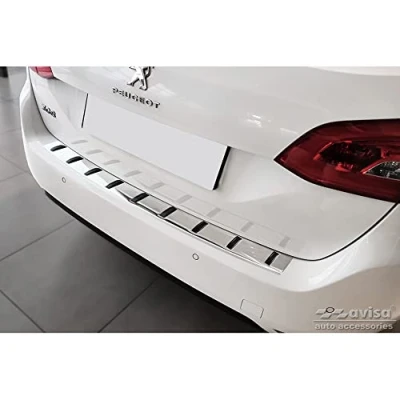 Immagine di Avisa Protezione paraurti Posteriore in Acciaio Inox Compatibile con Peugeot 308 SW II 2013 2017 &amp; Facelift 2021 &#039;Strong Edition&#039;