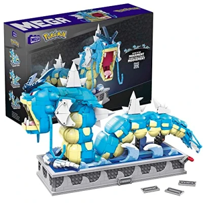 Immagine di MEGA Pokémon Kinetic Gyarados set di costruzioni con 2186 mattoncini e pezzi compatibili, arti snodati, regalo per costruttori adulti, collezionisti HGC24