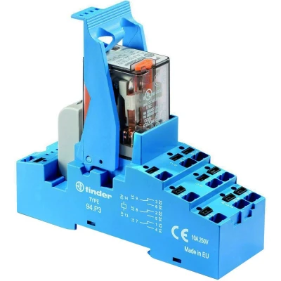 Immagine di Finder 58.P3.9.012.0050 Modulo relè Tensione nom.: 12 V/DC Corrente di commut. max.: 10 A 3 scambi 1 pz.
