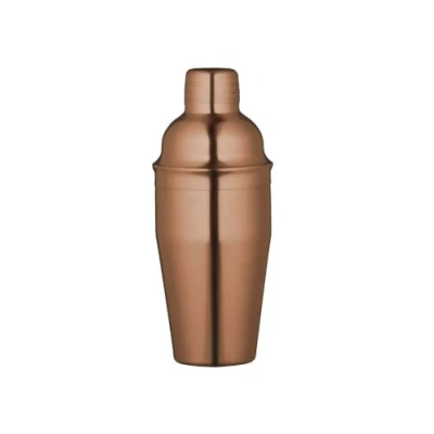 Immagine di BarCraft Shaker e Filtro Effetto Rame in Confezione Regalo, Acciaio Inox con Finitura Ramata, 500 ml