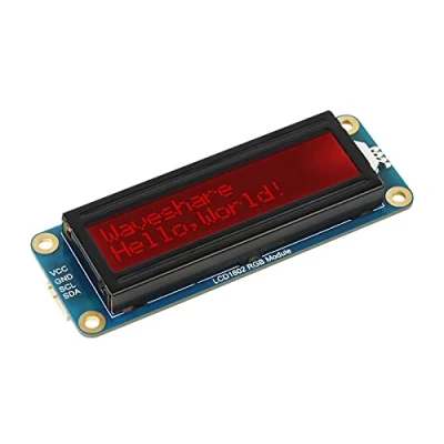 Immagine di Waveshare 1602 Display LCD Modulo 16x2 Caratteri Retroilluminato RGB 16M Colori, Compatibile 3.3V/5V, Bus I2C, per Raspberry Pi/Pi Pico, Jetson Nano, Arduino
