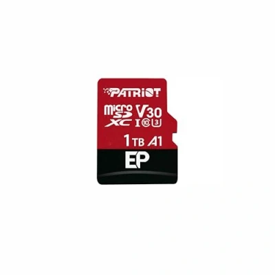 Immagine di Scheda di memoria della serie Patriot EP da 1TB Micro SDXC V30 A1 UHS I U3 4K UHD con adattatore SD PEF1TBEP31MCX