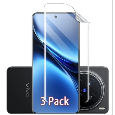 Immagine di GIOPUEY [3 Pezzi Pellicola Prottetiva Compatibile con Vivo X200 PRO, TPU Flessibile, Ultra Sottile, Cover Compatibile,Resistente ai Graffi