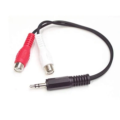 Immagine di StarTech.com Cavo audio stereo a Y da 15 cm, Jack 3,5 mm Maschio 2x RCA Femmina Mini per cuffie RCA, Computer e MP3 Stereo, 1x MUMFRCA