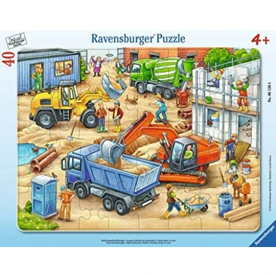 Immagine di Ravensburger Puzzle 06120 &amp; nbsp; veicoli di grandi dimensioni Costruzione, Frame 40 Pezzi
