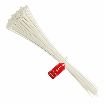 Immagine di intervisio Fascette Plastica per Cablaggio Lunghe 530 mm x 4,8 mm, Fermacavo Grandi Elettricista 530mm Nylon Cavi Stringicavo, Bianco, 100 Pezzi