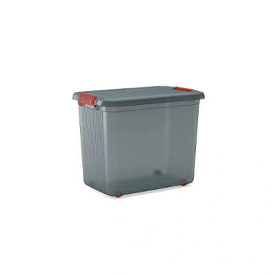 Immagine di KIS 237491 Scatola di immagazzinaggio K Latch impilabile (L x A P) 590 450 390 mm Grigio fumo, Translucido 1 pz.