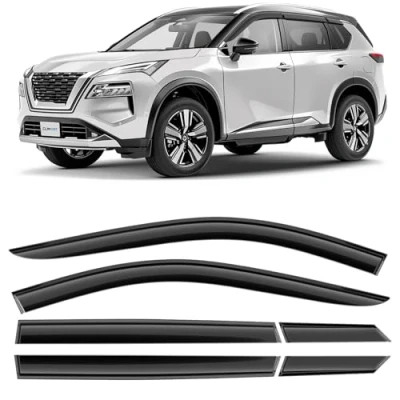 Immagine di CLIM ART deflettori Auto per/Compatibile con Nissan X Trail 2021 2024 SUV deflettore Auto, Aria, sopraelevati, 6 Pezzi