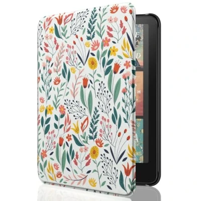Immagine di MoKo Custodia Compatibile con 7&quot; Kindle Paperwhite (12th Generation 2024) and Colorsoft Signature Edition 2024, Leggera Auto Wake/Sleep per Fiori