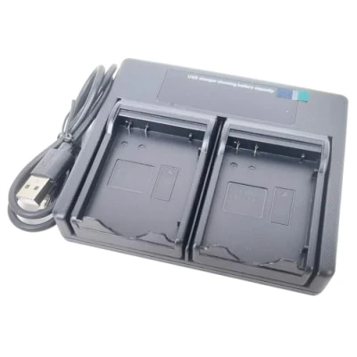 Immagine di Dual USB Batteria Caricabatterie per Panasonic VW VBT190 VBT380 VBY100E VBK180 VBK360 BC10E HC V520 V550 V720